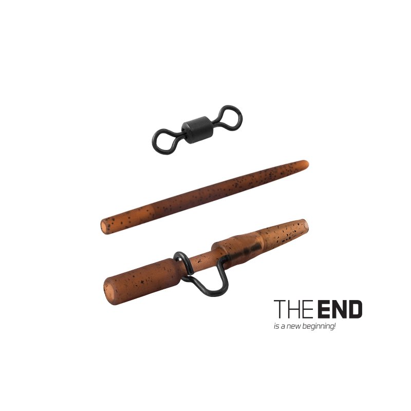 Klipy, obratliky a gumičky THE END na olovo heavy-swivel / 5ks
