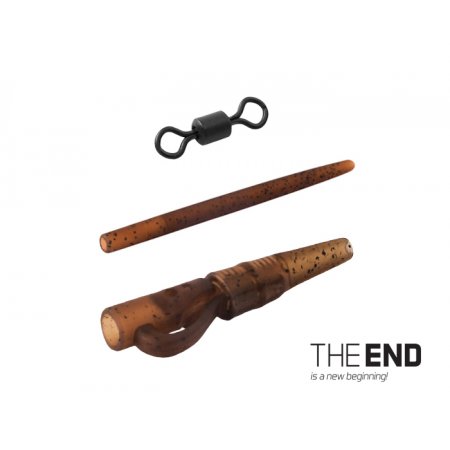 Klipy, obratliky a gumičky THE END na olovo pin-swivel / 6ks