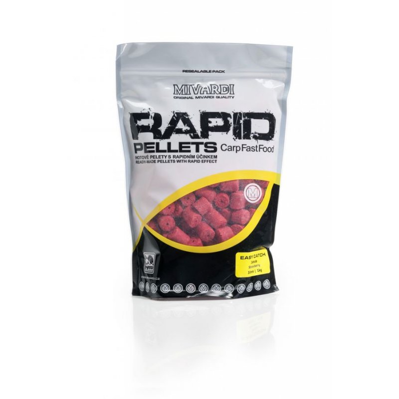 Kŕmne pelety Rapid  Easy Catch Jahoda 1kg