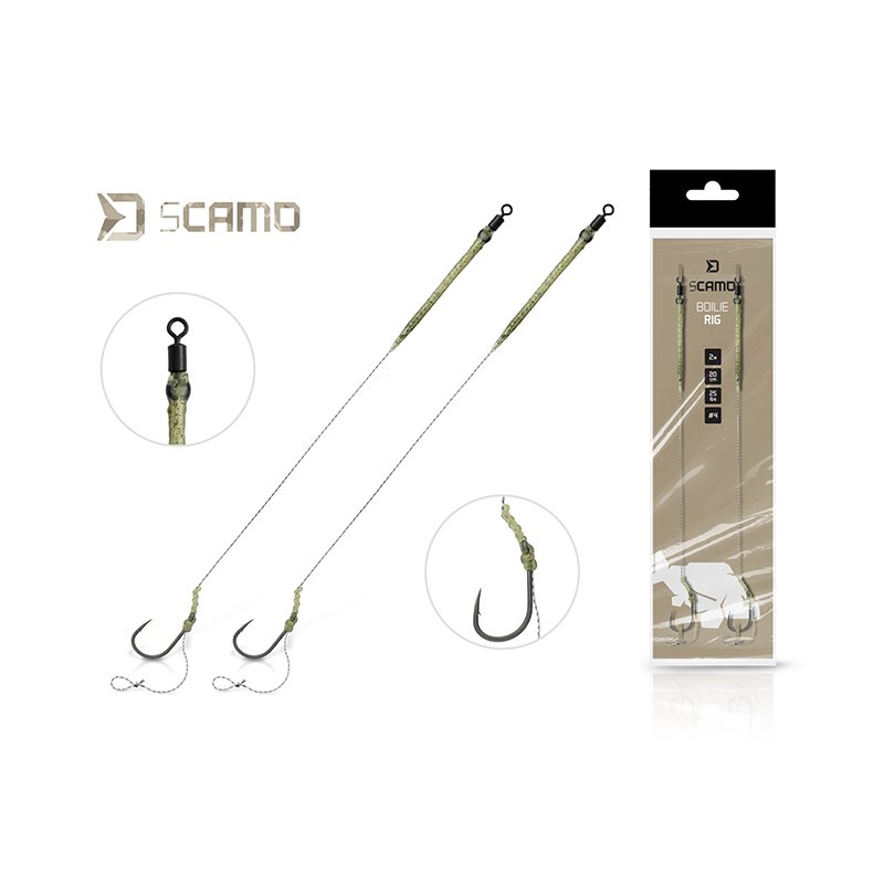 Nadväzec Delphin sCAMO Boilie rig / 2ks