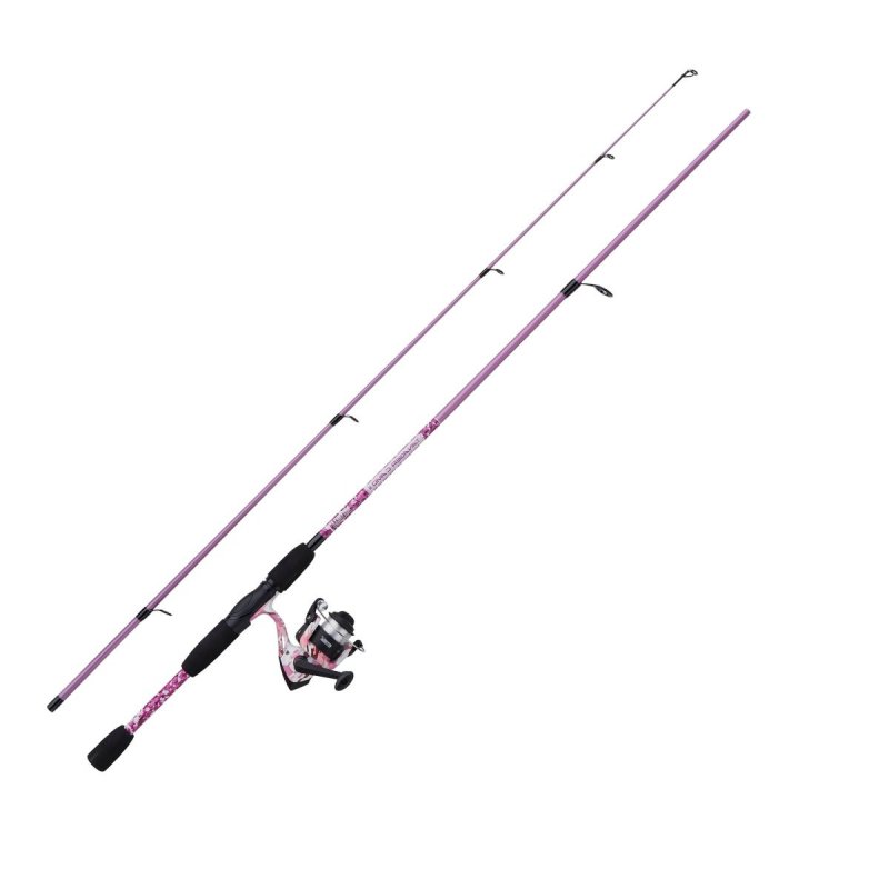 Prívlačový prút s navijákom FD Mitchell Tanager Pink Camo II Spin 2,10m 7-20g