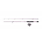 Prívlačový prút s navijákom FD Mitchell Tanager Pink Camo II Spin 2,10m 7-20g