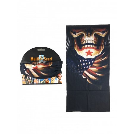 Šatka na zakrytie tváre Lebka USA 2