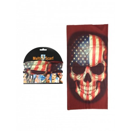 Šatka na zakrytie tváre USA Lebka